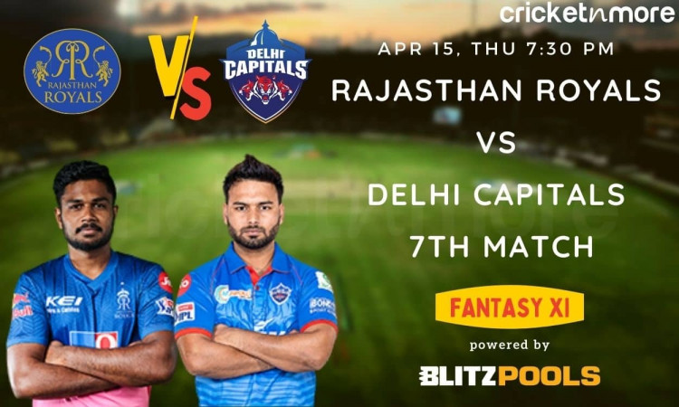 Cricket Image for IPL 2021, Rajasthan Royals vs Delhi Capitals, 7th Match – Blitzpools Fantasy XI Ti