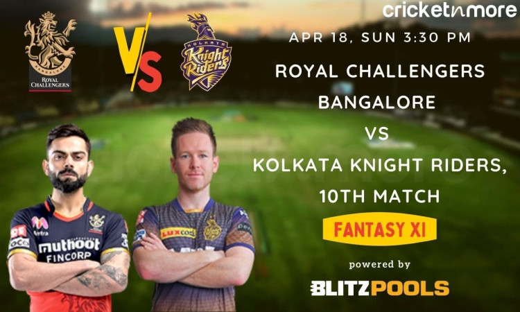 Cricket Image for IPL 2021, Royal Challengers Bangalore vs Kolkata Knight Riders, 10th Match – Blitz