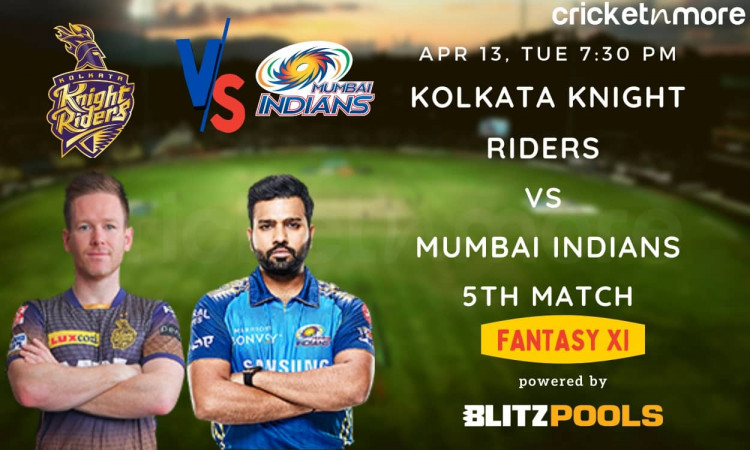 Cricket Image for Kolkata Knight Riders vs Mumbai Indians, 5th Match IPL 2021 – Blitzpools Predictio