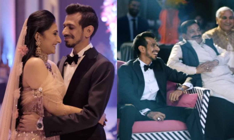 Cricket Image for VIDEO : चहल और धनश्री की 'Wedding Film' हुई रिलीज़, वीडियो देखकर हो जाएंगे धनश्री 
