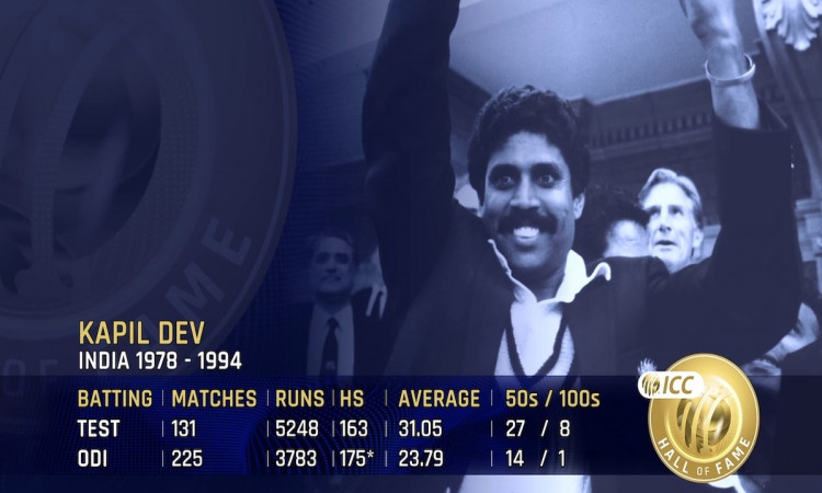 Kapil Dev ICC Hall of Fame