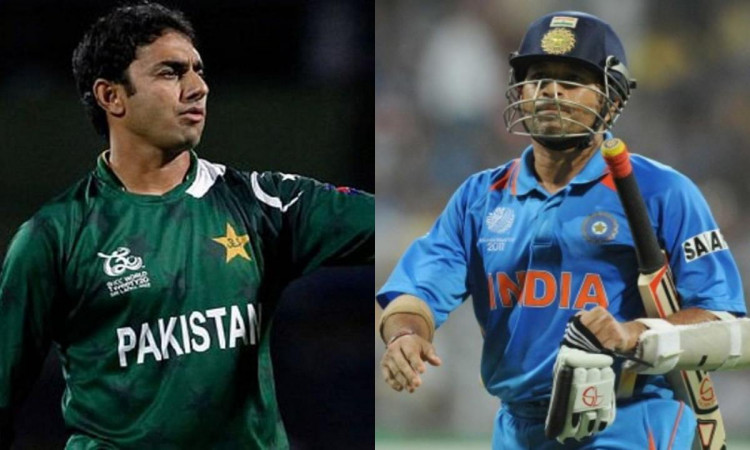 Cricket Image for VIDEO Sachin Tendulkar Stopped Saeed Ajmal For Good Bowling