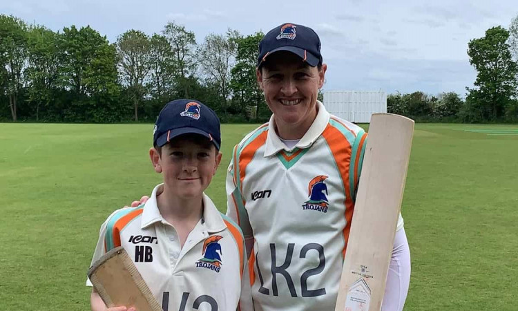 Cricket Image for Arran Brindle 'Proud As Punch' To Share A Century Stand With Her Son