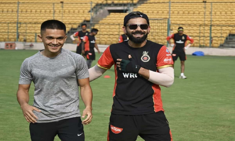 Cricket Image for 'Will You Pay In One Go Or Easy Installments': Sunil Chhetri Asks 'Champ' Kohli Fo