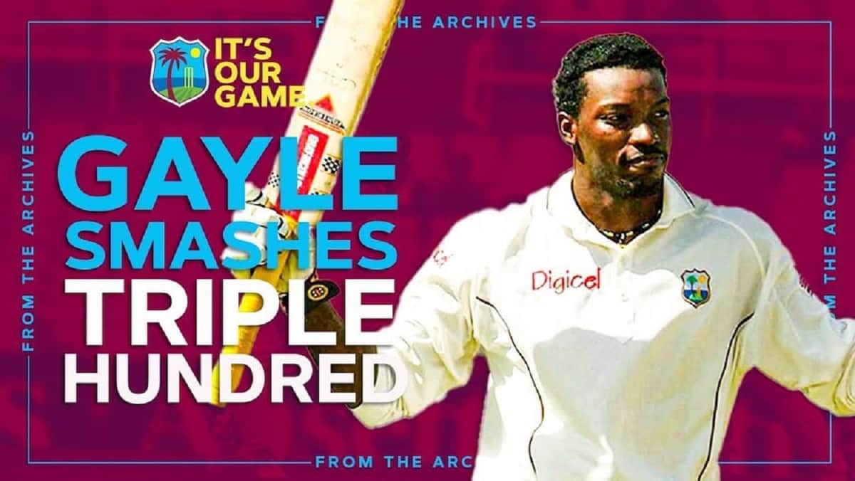 Chris Gayle Chris Gayle 317 runs against South Africa in test, Watch Video