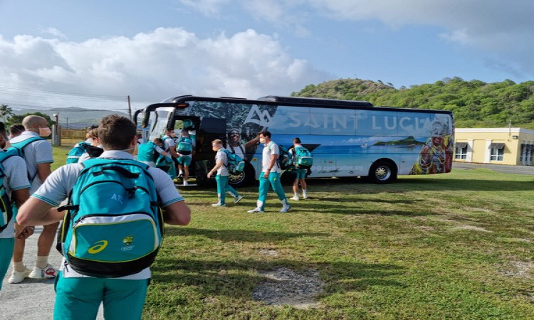 WI vs AUS:  Finch-led Australia arrive in St Lucia for West Indies series