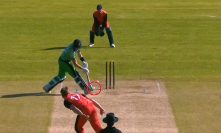 Cricket Image for Netherlands Vs Ireland Joshua Little Antic Shot Watch Video