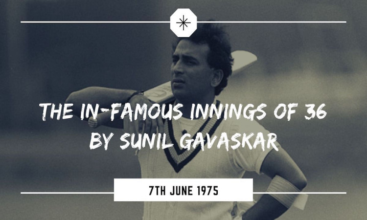 Sunil Gavaskar's Slow inning in the inaugural match of the first edition of men's cricket world cup