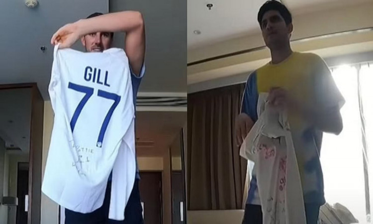 [VIDEO] Pat Cummins exchanges Test jersey with Shubman Gill in latest vlog
