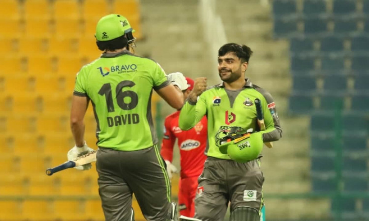 Cricket Image for PSL 2021: Rashid Khan Seals A Thriller Last Ball Win For Lahore Qalandars Against 