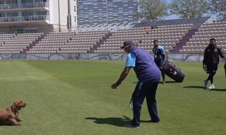 Cricket Image for Ravi Shastri Gives Fielding Classes To 'Buddy Winston' After India's Practice Sess
