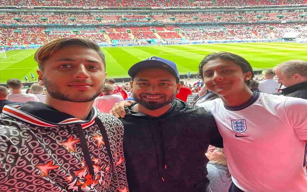 Cricket Image for Rishabh Pant Drops In At Wembley To Watch England Play Germany In Euro 2020