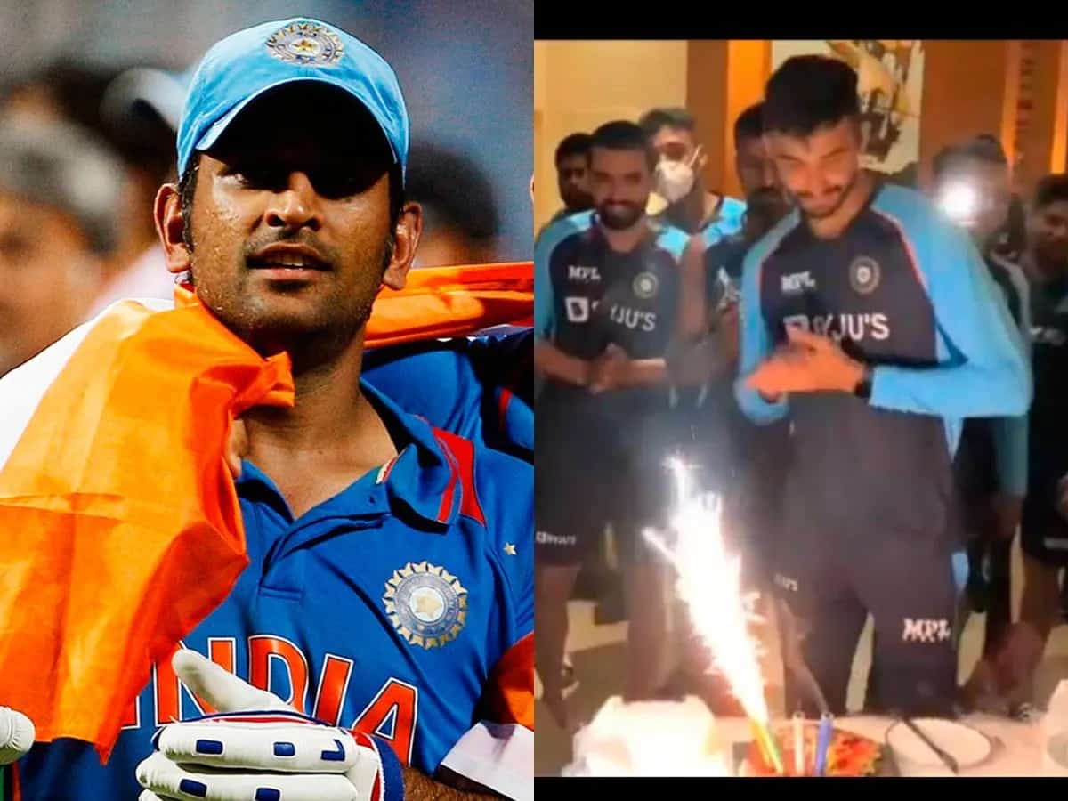 Devdutt Padikkal wishes MS Dhoni a happy birthday message on behalf of team India, Watch Video