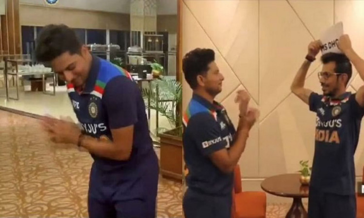 [Watch] Kuldeep Yadav mimics Kohli, Dhoni in fun charades game with Yuzvendra Chahal