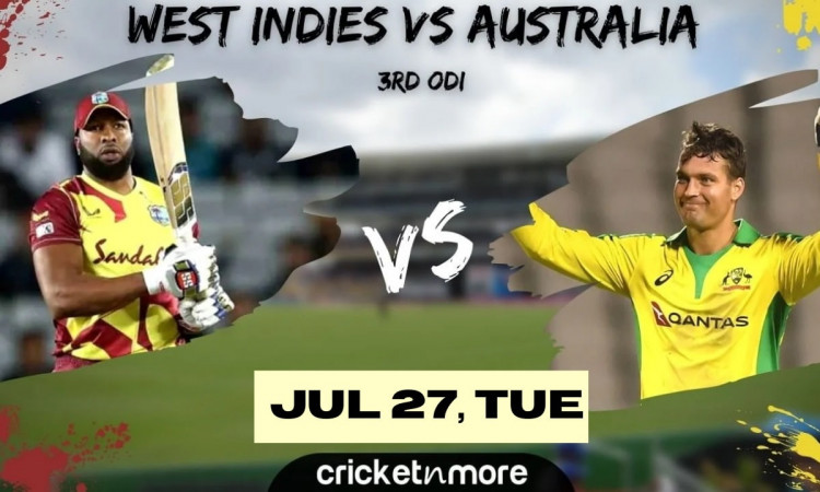 Cricket Image for वेस्टइंडीज बनाम ऑस्ट्रेलिया, तीसरा वनडे - भविष्यवाणी, फैंटेसी XI टिप्स और संभावित 