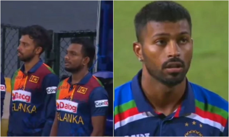 Cricket Image for VIDEO : हार्दिक पांड्या ने उड़ाए फैंस के होश, श्रीलंका का नेशनल एंथम गाते हुए वीडि