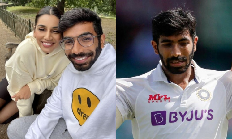 Cricket Image for बुमराह ने शेयर की पत्नी संजना के साथ फोटो,  भड़के हुए फैंस, बोले- 'शादी के ख्याल स