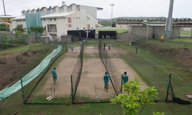 Cricket Image for Tropical Storm In West Indies Forces Australians Into Lockdown