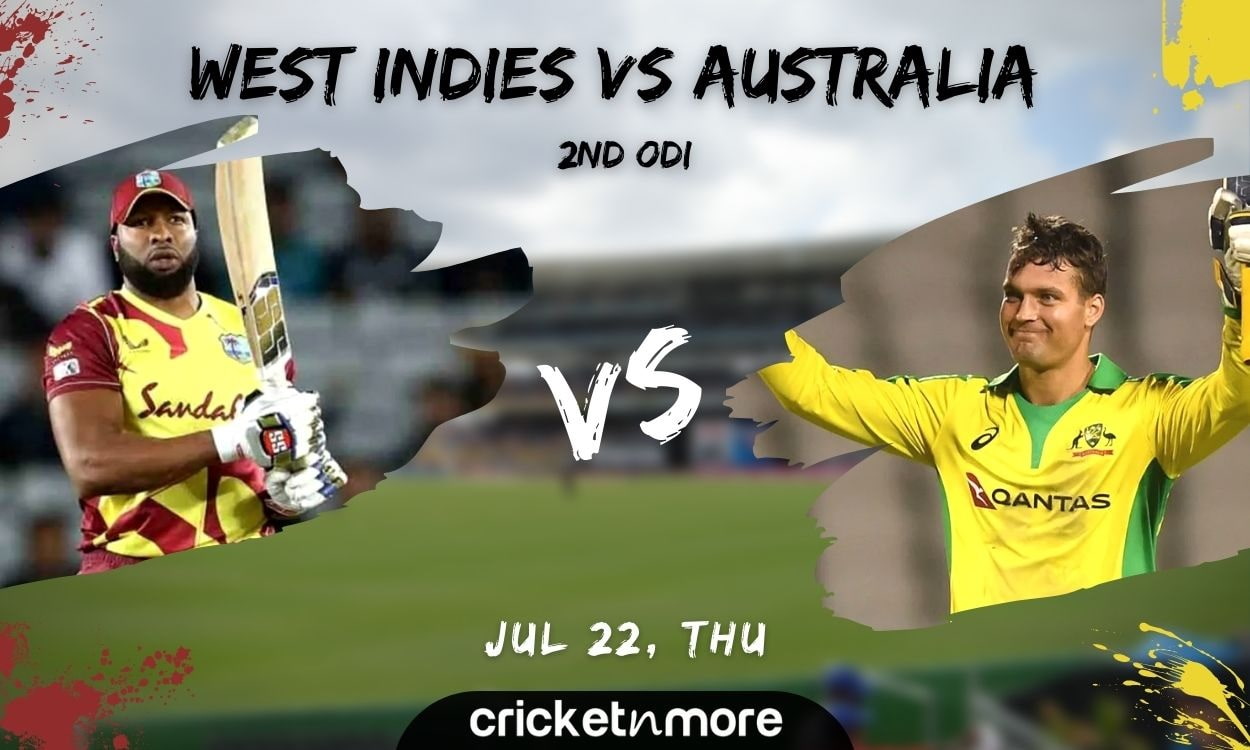 West Indies Vs Australia 2nd Odi Match Prediction Fantasy Xi Tips And Probable Xi On Cricketnmore