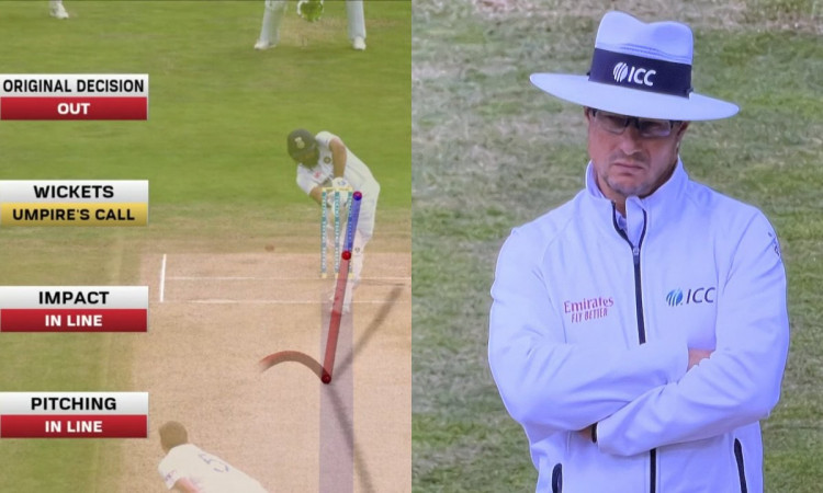 Cricket Image for VIDEO : 'स्टंप्स पर नहीं लग रही थी 80% गेंद', अंपायर्स कॉल की बलि चढ़ गए रोहित शर्