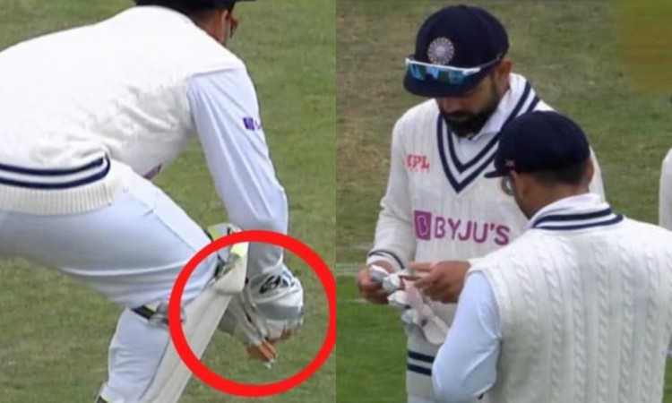 Cricket Image for Eng Vs Ind Umpires Ask Rishabh Pant To Remove Tape On His Gloves