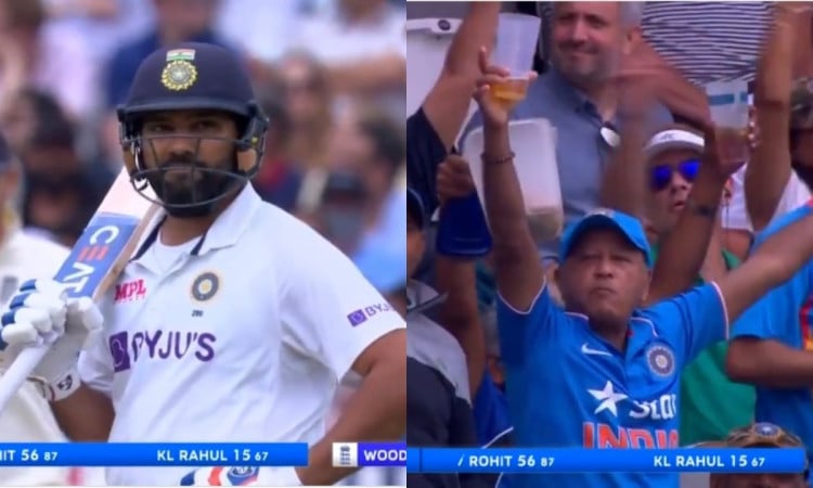 Cricket Image for Ind Vs Eng 2nd Test Rohit Sharma Six Against Mark Wood Bowling Watch Video