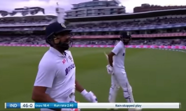 Cricket Image for England Vs India Kl Rahul Stops To Let Rohit Sharma Go First Watch Video