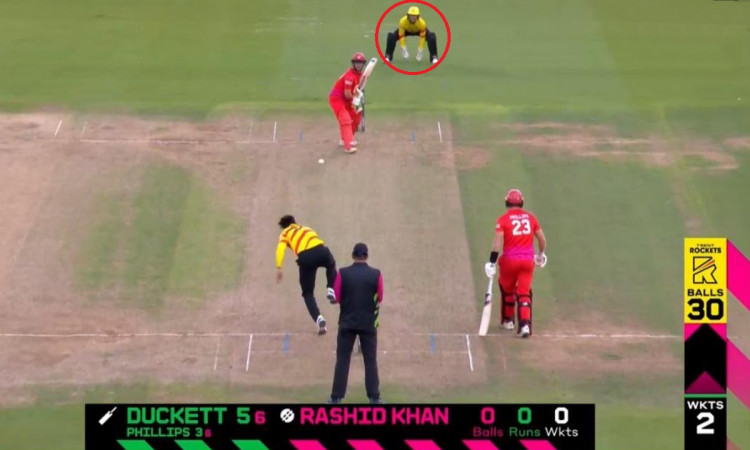 Cricket Image for The Hundred When Rashid Khan Was Bowling Wicket Keeper Was Standing Back