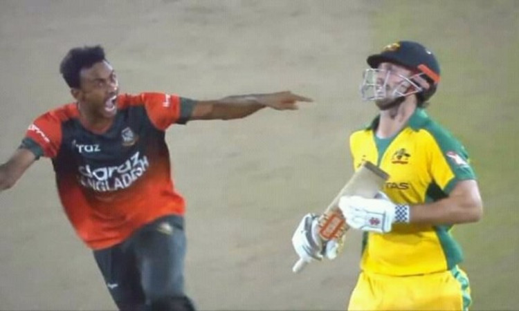 Cricket Image for VIDEO : बांग्लादेशी गेंदबाज़ ने की हद पार, मिचेल मार्श को आउट करने के बाद की ये हर