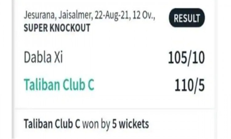 Cricket Image for राजस्थान में दिखी 'तालिबान' क्रिकेट टीम, सोशल मीडिया पर फैंस ने काटा बवाल