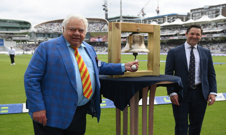 Cricket Image for ENG v IND, 2nd Test: Farokh Engineer Rings The Bell To Begin Proceedings On Day 3 