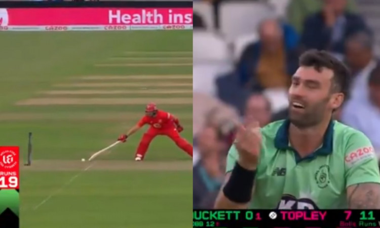 Cricket Image for VIDEO : 'नज़र हटी और दुर्घटना घटी', खराब किस्मत के चलते आउट हुआ बल्लेबाज़