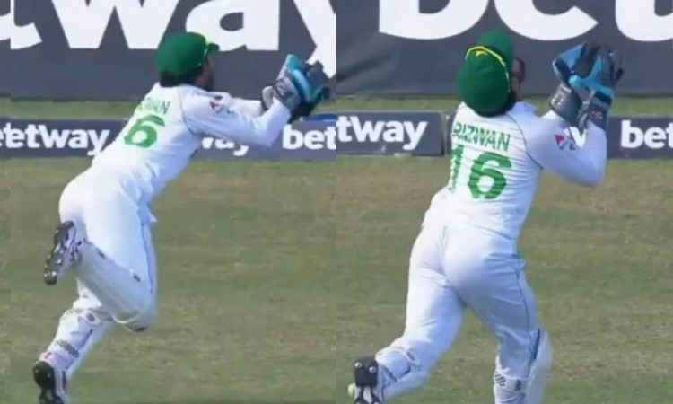 Cricket Image for VIDEO : रिज़वान ने 'थर्ड मैन' तक भाग कर पकड़ा कैच, बाउंड्री लाइन पर ही मनाया खिलाड
