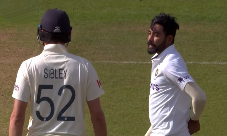 Cricket Image for England V India Mohammed Siraj Sledges Dominic Sibley Watch Video
