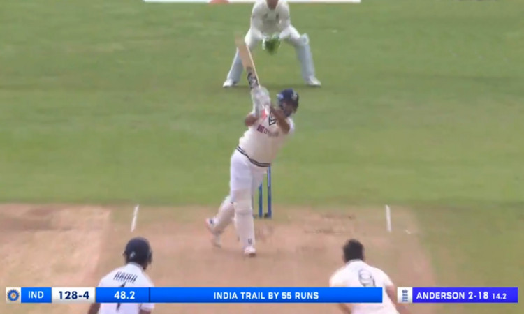 Cricket Image for India Vs England Rishabh Pant Hits A Brilliant Four Off James Anderson Ball Watch 
