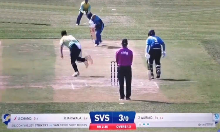 Cricket Image for Minor League Cricket Unmukt Chand Out For A Three Ball Duck Watch Video