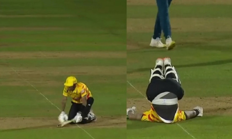 Cricket Image for Video: Alex Hales Hit On The Groin Off Successive Balls During The Hundred