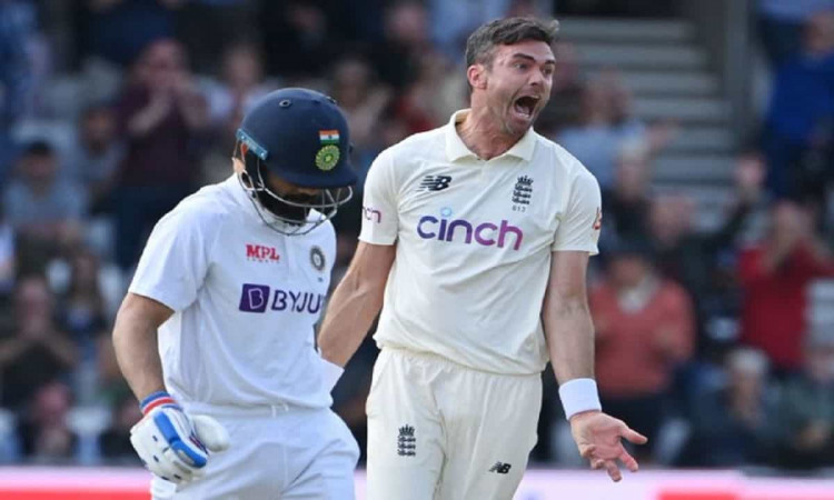 Cricket Image for ENG vs IND: महज सात रनों पर खत्म हुई विराट कोहली की पारी, जेम्स एंडरसन ने टेस्ट क्