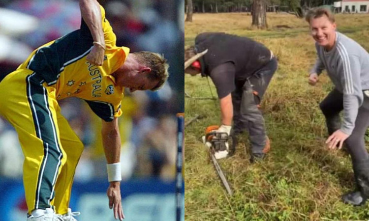 Cricket Image for Brett Lee Reveals The Secret Of Chainsaw Celebration Watch Video