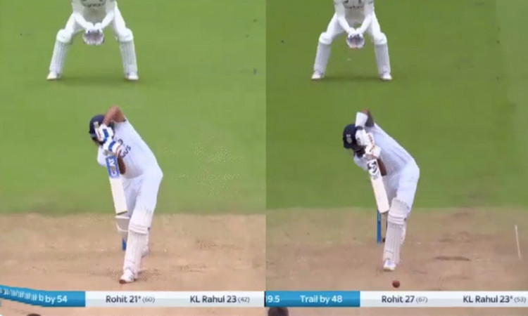 Cricket Image for India Vs England 4th Test Rohit Sharma And Kl Rahul Straight Drive Watch Video