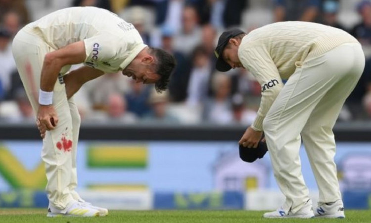 Cricket Image for जेम्स एंडरसन ने जीता दिल,घुटने से खून निकलने के बावजूद करते रहे गेंदबाजी