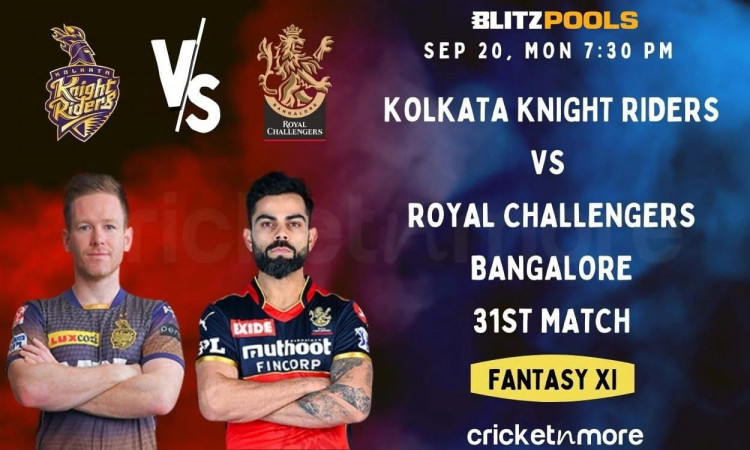 Kolkata Knight Riders vs Royal Challengers Bangalore, 31st IPL Match – Blitzpools Cricket Match Pred