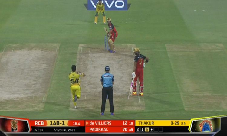 Cricket Image for Rcb Vs Csk Ab De Villiers Wicket Against Shardul Thakur Bowling Watch Video