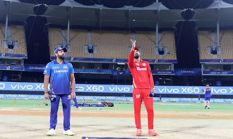 IPL 2021 42nd Match:Rohit Sharma Won The Toss And Opt To Field First Against Punjab Kings