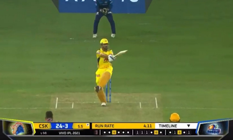 Cricket Image for Csk Vs Mi Ipl 2021 Ms Dhoni Got Out After Scoring 3 Runs In 5 Balls Watch Video