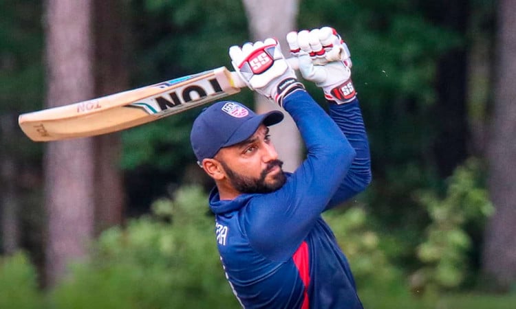 USA Cricketer Jaskaran Malhotra Smacks Six Sixes In Over Against Papua New Guinea