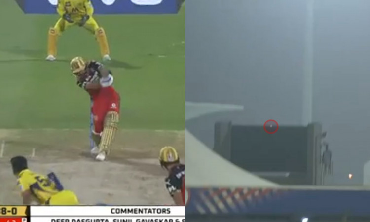 Cricket Image for VIDEO : विराट के बल्ले से निकला 'No Look Six', स्टेडियम के बाहर जाकर गिरी गेंद