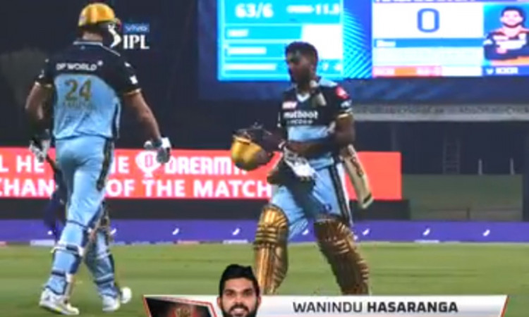 Cricket Image for VIDEO : बुरे सपने जैसा रहा आईपीएल डेब्यू, पहली ही गेंद पर आउट हो गए हसरंगा