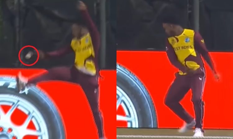 Cricket Image for T20 World Cup 2021 Evin Lewis Brilliant Fielding Watch Video