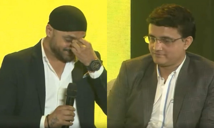 Cricket Image for Harbhajan Singh Emotional Infront Of Sourav Ganguly Watch Video